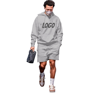 ชุดเซ็ตเสื้อฮู้ดดี้ผ้าฝ้ายพิมพ์ลายตามสั่งสำหรับผู้ชาย พร้อมกางเกงจ็อกเกอร์ผ้าระบายอากาศสำหรับฤดูใบไม้ร่วง - Product Image 1