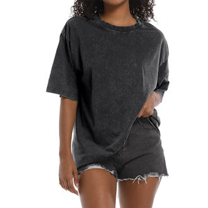 Unique Classic Design Women Ringer T Shirt Basics Cotton Blended <b>Material</b> Essential Lifestyle Apparel Clothing Acid Wash Tee - Product Image 4