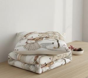 Ensemble de taies d'oreiller en microfibre tissée imprimée Melody Bunny, moderne, rembourrage en polyester, 3 pièces - Product Image 4