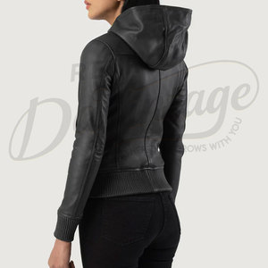 Women's <b>Leather</b> <b>Jacket</b> Custom Women Black <b>Leather</b> <b>Jacket</b> High Quality Women Genuine <b>Leather</b> <b>Jacket</b> Winter Women <b>Leather</b> <b>Jacket</b> - Product Image 2