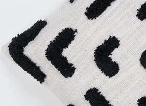 Hand Tufted Texture Boho Black and Ivory <b>Cushion</b> Cover Handmade Decorative Pillow Case for Sofa Bedroom Living Room Home Decor - Product Image 5