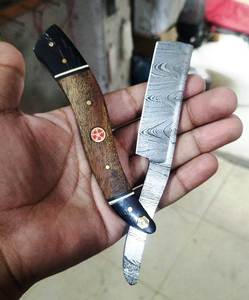 Navaja de Afeitar Profesional de Diseño Nuevo con Mango de Madera de Alta Calidad, Navaja de Afeitar Abierta para Cuerpo y Rostro, Personalizable - Product Image 6