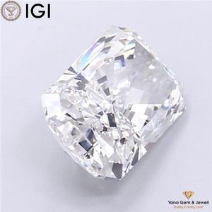 6,00 CARAT Lab Grown Diamond CVD Radiant Cut VVS2 Clarity F Color blanco 12,83 MM IGI Certificado para joyería atractiva - Product Image 3