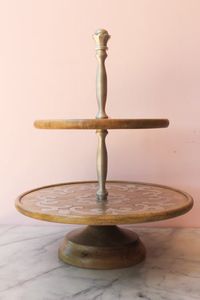 2 Tier Marble <b>Cake</b> <b>Stand</b> For Cupcakes Pastry And Dessert Serving Display For Party Event And Home Table Decoration - Product Image 6