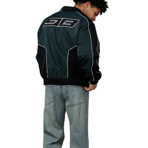 Custom Waterproof Windproof windbreaker Sports jacket for men Reflective Striped Piping Jackets Running Nylon Fabric Varsity <b>Top</b> - Product Image 6