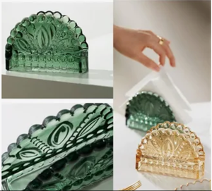 Porta Servilletas Cuadrado de Resina Verde Hecho a Mano, Decorativo y Ecológico para Mesa de Comedor, Portátil - Product Image 4