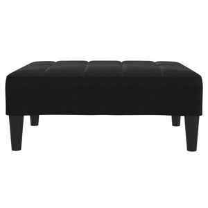 Poggiapiedi in Velluto Nero 100% Poliestere, Durezza Media, Compensato e Schiuma, Sgabelli e Pouf Eleganti - Product Image 4