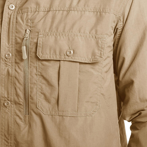 Camisa de trabajo premium con botones que ofrece comodidad suave, tela duradera y estilo profesional para diversas actividades en el lugar de trabajo. - Product Image 6