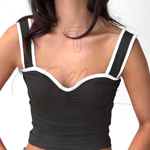 Camiseta sin mangas para mujer de color sólido, diseño único, con logo personalizado, ¡la más vendida! - Product Image 2
