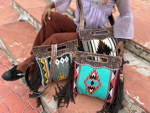 Nuevo bolso de mano con flecos Jacquard multicolor Sling bohemio azteca tela diseñador bolso elegante superventas para mujer - Product Image 4