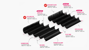 Charmlash Eyelash Extension Luxury Silk Lash Extension Trays Custom Lash Supplies Natural Black Super Silk Single Individual - Product Image 4