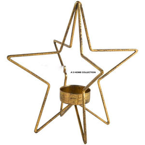 Porte-bougie de Noël en forme d'étoile élégant, vierge pour sublimation, ornement de bureau, décoration de table à prix incroyable - Product Image 1