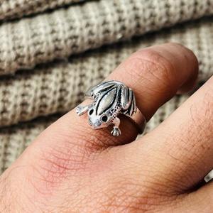 Boho Frog Womens Brass <b>Ring</b> Silver Plated Animal Shape Wholesale <b>Statement</b> <b>Ring</b> - Product Image 4