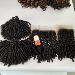 Cabello humano rizado Pixie de color natural de alta calidad al mejor precio de paquetes de proveedores vietnamitas y conjunto de cabello con cierre, la mejor opción - Product Image 5