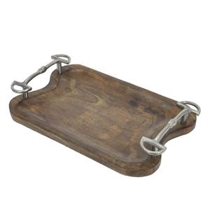 Plateaux en bois écologiques pour servir les aliments, plateaux décoratifs avec poignée en forme d'étrier de cheval, dernier modèle de plateau de service, fournitures pour restaurants - Product Image 5