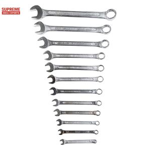 50% SALE CRV Type 12 Combination <b>Spanner</b> <b>Set</b> Durable Chrome-Plated Steel Hand Tool SAE <b>Metric</b> Sizes Open End Wrench NEW 2026 - Product Image 3