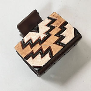 Nouvelle pince à cheveux tendance en cuir véritable, petite pince à griffes faite à la main, accessoire de mode western pour filles, vente en gros d'usine - Product Image 5