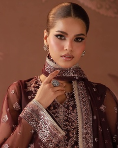 WS International 620 Salwar Kameez de Colores Increíbles para Mujer, Tela de Viscosa y Chifón de Primera Calidad para Fiestas y Bodas - Product Image 5