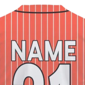 Camiseta de Béisbol Personalizada para Hombre, con Rayas Naranjas, con Botones, Transpirable, Uniforme de Softbol, Camiseta Deportiva para Equipos - Product Image 5