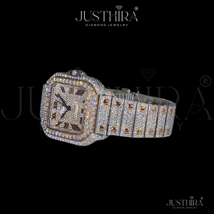 Reloj de Diamantes Moissanite Resistente al Agua Más Vendido para Hombre, Reloj de Pulsera de Lujo con Incrustaciones de Diamantes y Construcción Duradera Disponible para la Venta - Product Image 3