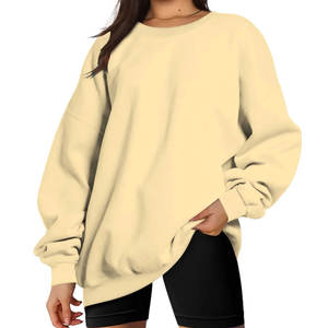 Sweat-shirt en molleton confortable pour femme, coupe ample, col rond, manches longues, décontracté, chaud, streetwear - Product Image 4
