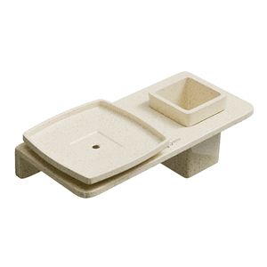 Grande porte-savon carré mural double couche en verre avec support métallique robuste pour salle de bain, étagère de rangement à double niveau - Product Image 1