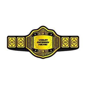 เข็มขัดแชมป์เปี้ยนชิพสุดหรูแบบกำหนดเองของ NOVERA INDUSTRIES พร้อมโลโก้ส่วนตัว ถ้วยรางวัลสีทอง แผ่นตกแต่งอย่างประณีต โลหะผสมสังกะสี หนัง PU ที่สวมใส่สบาย - Product Image 2