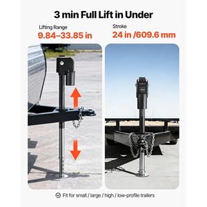 Sollevatore Elettrico per Rimorchio da 7500 Libbre con Luce LED e Copertura Protettiva Impermeabile per Accessori Esterni di Camper e Roulotte - Product Image 4