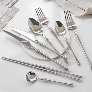 Designer <b>Flatware</b> Dining Stainless Steel Cutlery Set Perfect for Premium Hosting and Stylish Dining - Product Image 6
