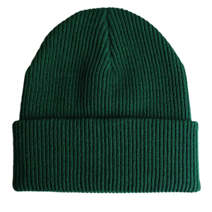 Gorro Unisex Verde Oscuro, 100% Acrílico, Tejido, Color Sólido, Casual, Invernal, Ajustable para Adultos, 56-58CM - Product Image 1
