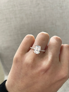 Bague de fiançailles en diamant taille princesse, or 14 carats, diamant de laboratoire certifié IGI, style classique, bague pour femme - Product Image 1