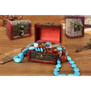 Juego de 2 Cajas de Madera Vintage con Tapa y Cierre, Contenedores para Joyas, Coleccionables, Regalos de Boda, Decoración de Mesa, Modelo D0100XUDNPW - Product Image 1