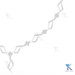 Lab Grown Diamond Open Rhombus <b>Statement</b> <b>Necklace</b> 14K 18K Solid Gold Geometric Drop Pendant Fine Women Jewelry Bridal Gift - Product Image 6