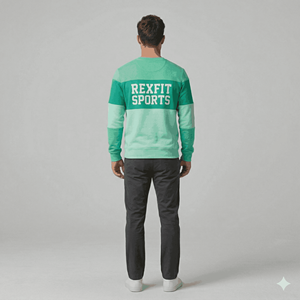 Sweat-shirts à col rond patchwork de haute qualité pour hommes, vêtements de sport décontractés, sweats en molleton surdimensionnés, sweats hip-hop - Product Image 2
