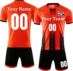 Conjunto de Camiseta de Fútbol Sublimada Personalizada, Transpirable, para Hombre Adulto, Manga Corta, Cuello Redondo, Correa Ajustable, Cintura Elástica, Secado Rápido - Product Image 5