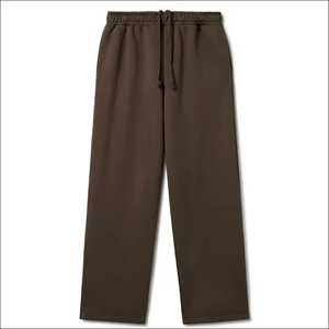 Pantalones de chándal casuales para hombre al por mayor, azul marino, de color liso, corte holgado, teñido liso, cintura media elástica, de lana peinada, para primavera - Product Image 5