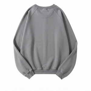 Sudadera Lisa de Cuello Redondo 100% Algodón, Manga Larga, con Logotipo Personalizado Bordado e Impreso, Ecológica, Venta al Por Mayor - Product Image 3