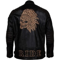 Blousons d'hiver pour hommes style urbain col en V à bouton unique en toile brodée réversibles écologiques coupe-vent