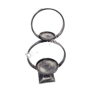 เชิงเทียนโครเมี่ยม2ชั้นสำหรับตกแต่งบ้าน - Product Image 1