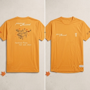 เสื้อพิมพ์ลายเปียโนแบบซับลิเมชั่น ระบายเหงื่อได้ดี เสื้อพิมพ์ลายดนตรีเปียโนแบบยูนิเซ็กซ์ เสื้อยืดสำหรับงานอีเว้นท์ รับผลิตแบบ OEM ODM ขายส่ง - Product Image 1