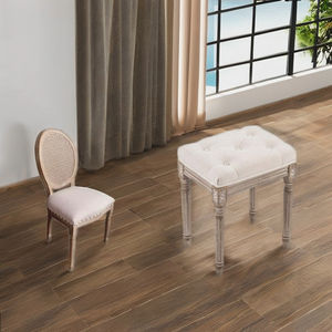 French Modern Fabric Upholstered Vanity <b>chair</b> & Stool Living Room Entryway Bench <b>with</b> Convertible <b>Storage</b> Padded Seat Villa - Product Image 1