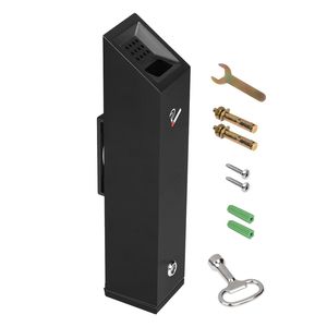 Contenitore Cuboide in Acciaio Inossidabile da Parete per Mozziconi di Sigaretta, Resistente alle Intemperie e Antivento per Esterni - Product Image 1