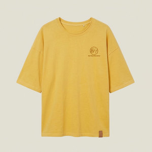 Vente directe d'usine : T-shirt homme surdimensionné avec étiquette personnalisée sur le col et plusieurs choix de couleurs pour vêtements en marque privée - Product Image 1