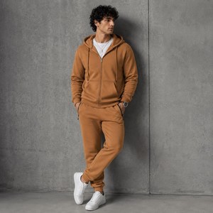 Ensemble de survêtement unisexe personnalisé délavé à l'acide, comprenant un sweat à capuche oversize et un pantalon de jogging en molleton, style streetwear, deux pièces - Product Image 2