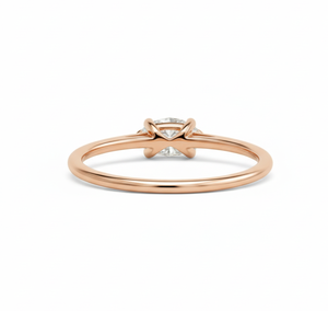 Anillo de Compromiso de Oro Rosa Sólido de 14K/18K con Diamante Marquise Creado en Laboratorio, Certificado por IGI, Anillo Fino para Uso Diario, Venta al Por Mayor - Product Image 3