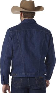 Chaqueta Vaquera para Hombre, Azul Oscuro, Algodón Lavado, Estilo Casual, Cuello Camisero, Manga Regular, Estilo Otoñal, Cierre de Botones - Product Image 2