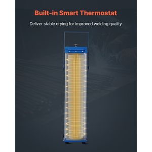 Four de séchage portable pour électrodes de soudage, capacité 10 lb, 230W 120V, séchage rapide, 18 pouces S, pour l'essorage des électrodes et les fournitures de soudage - Product Image 4