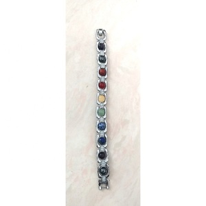 Wholesale Natural Crystal 7 <b>Chakra</b> Bead Metal <b>Bracelet</b> Figurine Mascot Pattern Feng Shui Style Unisex Business Gift <b>Bracelets</b> - Product Image 2