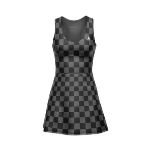 Tenue de tennis sans manches à col rond pour femme, imprimé géométrique, évacuation de l'humidité, toutes saisons, jupe de golf, vêtements de sport pour filles - Product Image 5