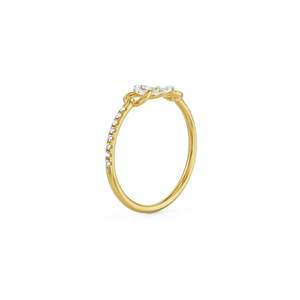 Luxury Interlocking <b>Circle</b> Moissanite <b>Ring</b> Gold Plated 925 Sterling Silver Pave Setting Engagement Wedding Gift Elegant Women's - Product Image 3